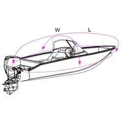 Oceansouth Bowrider Cover 5.9m - 6.3m Black
