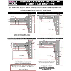 Mister Hitches Weight Distribution Hitch 800lb Round Bar Includes Head & Hitch