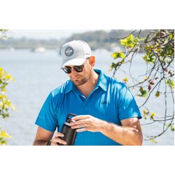 Nomad Design Polo Shirt Stacked - Marine Blue - L