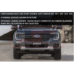 PSR Ambush Bar Ford Ranger Next Gen Ambush Satin Black Single Hoop Bar, Pre-Runner Infill (No Body Lift), Slimline Black Fairlead, XL