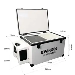 Evakool Infinity Fibreglass 85L Fridge/Freezer