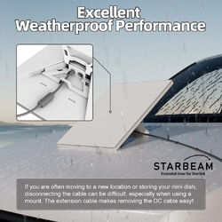 STARBEAM Starlink Mini DC to DC Female Adapter Power Extension - 17cm