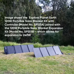 Explore Planet Earth Portable Solar Blanket - 120W (Without Controller)