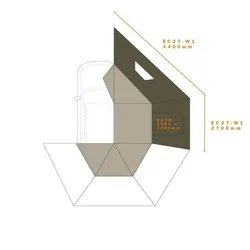 Darche Eclipse 270° Wall 1 Pvc Window Right Side
