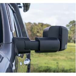 MSA Towing Mirrors to suit Toyota Hilux Gen 7, 2005 - 2015, Black, Manual