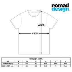 Nomad Design T-Shirt Womens Rise Of The Madscad - Faded Black - 14