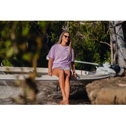 Nomad Design T-Shirt Womens Marlin Sunset - Lilac - 10