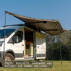 Tuff Terrain 180 Free Standing Awning With Dimmable LEDs & TripleT Bracket Combo
