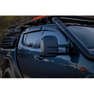 Extendable Towing Mirror For Toyota Prado 120 Series - Black