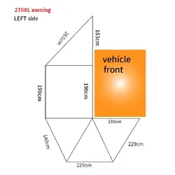 Campboss Boss Shadow 270 XL Free Standing Awning