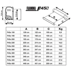 Fiamma F45 S Awning 260 Royal Grey w/ Black Case