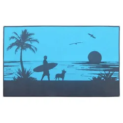 Affordable Camping Mats Annex Mat Morning Surf Aqua/Black 3.0 x 1.8m