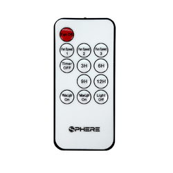 Sphere Viento Fan & Light With Usb A&C Outputs + Remote | White