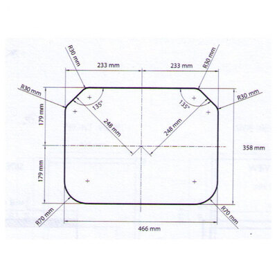Dometic 2 Burner Cooktop Flush Mount w/ Glass Lid & Piezo (480 x 370mm) (PI8022)