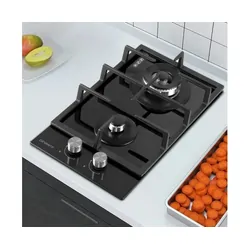 Devanti 2 Burner Gas Cooktop Black (300 X 520mm)