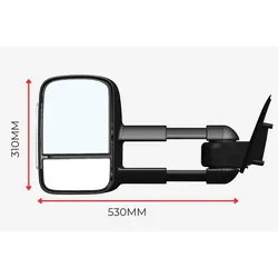 Clearview Towing Mirrors [Original, Pair, Manual, Black] - Mitsubishi Triton 2005-2015 | Mitsubishi Challenger 2005-2015
