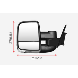 Clearview Towing Mirrors [Next Gen, Heat, Camera, Pwr-Fold, IndicatorsCat6, Electric, Chrome] for Nissan Patrol Y62 (without fitted snorkel) 2013 - on
