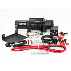 Carbon Offroad Tank 6000lb ATV UTV Small 4x4 Winch Kit IP66 12V