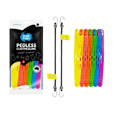 Slide n' Dry Pegless Clothesline | Rainbow - Four Pack