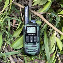 ECOXTALK EXG50 500mW Compact Handheld UHF Radio Twin Pack - Green Camo (3km)