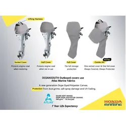 Honda Full Outboard Cover BF8 BF9.9 BF10 2Cyl (L) 20In/508mm Leg (2000>)