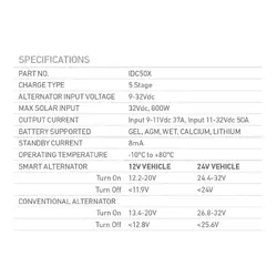 Projecta 12-24V 50A Dc-Dc Battery Charger IDC50X