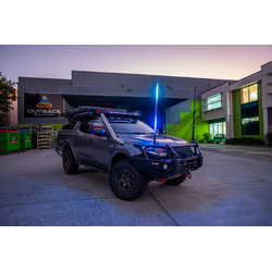 Krimped RGB LED Buggy whip 4ft Bluetooth