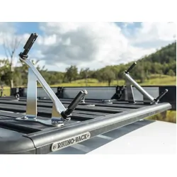 Angled Wind Deflector Maxtrax & TRED Mounts to suit Rhino-Rack Pioneer Platform [4 Slat Rack]