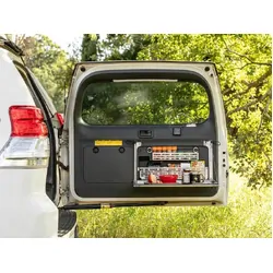 Compact Rear Door Drop Down Table to suit Toyota Prado 150 / Lexus GX 460 [Undara Black]