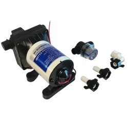 Tuff Terrain Spare Wheel Underbody Water Tank - 62L with Seaflo RV Supreme MK2 12v Water Pump 11.3lpm