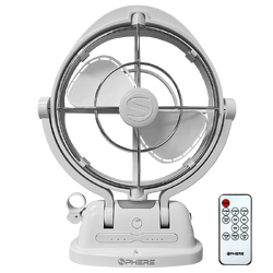 Sphere Viento Fan & Light With Usb A&C Outputs + Remote | White