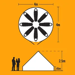 Explore Planet Earth Bellbird 8 Person Glamping Tent