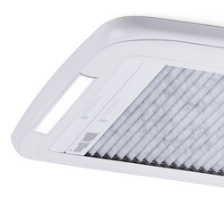 Dometic Midi Heki skylight with LED lighting & White edge dome