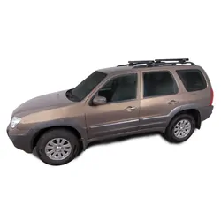 Rhino Rack Heavy Duty Cxb Black 2 Bar Roof Rack For Nissan Pathfinder Ti 4Dr 4Wd With Roof Rails 11/95 To 11/01