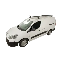 Rhino Rack Heavy Duty Rltf Black 2 Bar Roof Rack For Peugeot Partner Gen2 2Dr Van 08 To 18