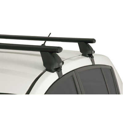 Rhino Rack Vortex 2500 Black 2 Bar Roof Rack For Nissan Tiida 4Dr Sedan 02/06 On