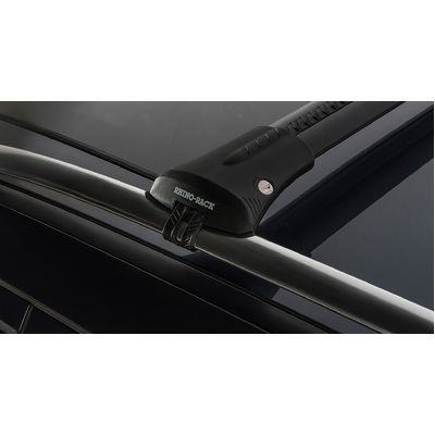 Rhino Rack Vortex Stealthbar Black 2 Bar Roof Rack For Mercedes Benz M Class W164 4Dr Suv With Roof Rails 09/05 To 03/12