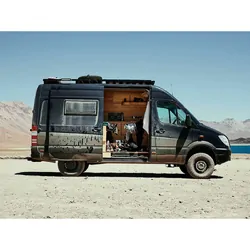 Front runner Mercedes-Benz Sprinter 144in/170in / L2/L3 / MWB/LWB Wheelbase w/o OEM Tracks (2006-Current) Slimline II Roof Rack Kit