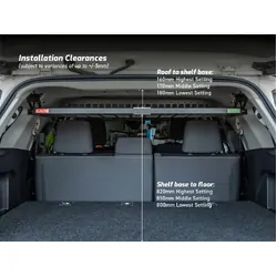 Standalone Rear Roof Shelf to suit Toyota Fortuner