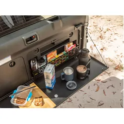 Rear Door Drop Down Table and Cage to suit Toyota Prado 150 / Lexus GX 460 [Undara Black]