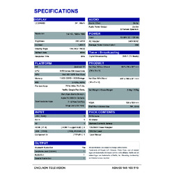 ENGLAON 24'' HD SMART LED 12V TV with Built-in DVD player & Android 11