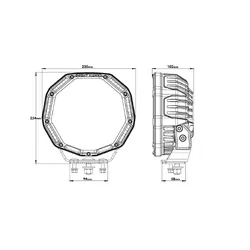 Night Hawk VBP - Variable Beam Pattern - 9" Driving Light Kit