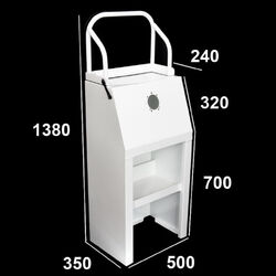 Prowave Boat Centre Console 500W X 350D X 1380H & Folding Windscreen - White