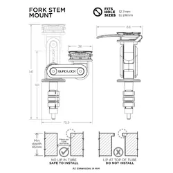 Quad Lock Motorcycle Fork Stem Mount
