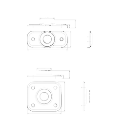 Quad Lock 360 Base - Flat Rectangle 2 Hole