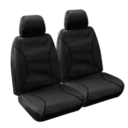 Tuff Terrain Canvas Grey Seat Covers to Suit Mitsubishi Triton (MN) GLX GLX-R GL-R Dual Cab 12/12-15 FRONT/REAR