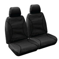 Tuff Terrain Canvas Grey Seat Covers to Suit Nissan Navara D23 NP300 DX RX Single Cab 11/15-On FRONT