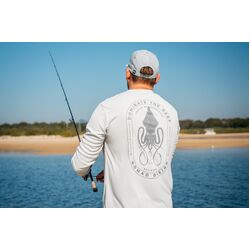 Nomad Design Tech Fishing Shirt Squidtrex Domination - Steel - XXXL