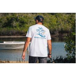 Nomad Design T-Shirt Marlin Sunset - White - L