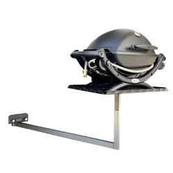 BBQARM Caravan/ Trailer Under Chassis Mounting Kit Regular Black 1m